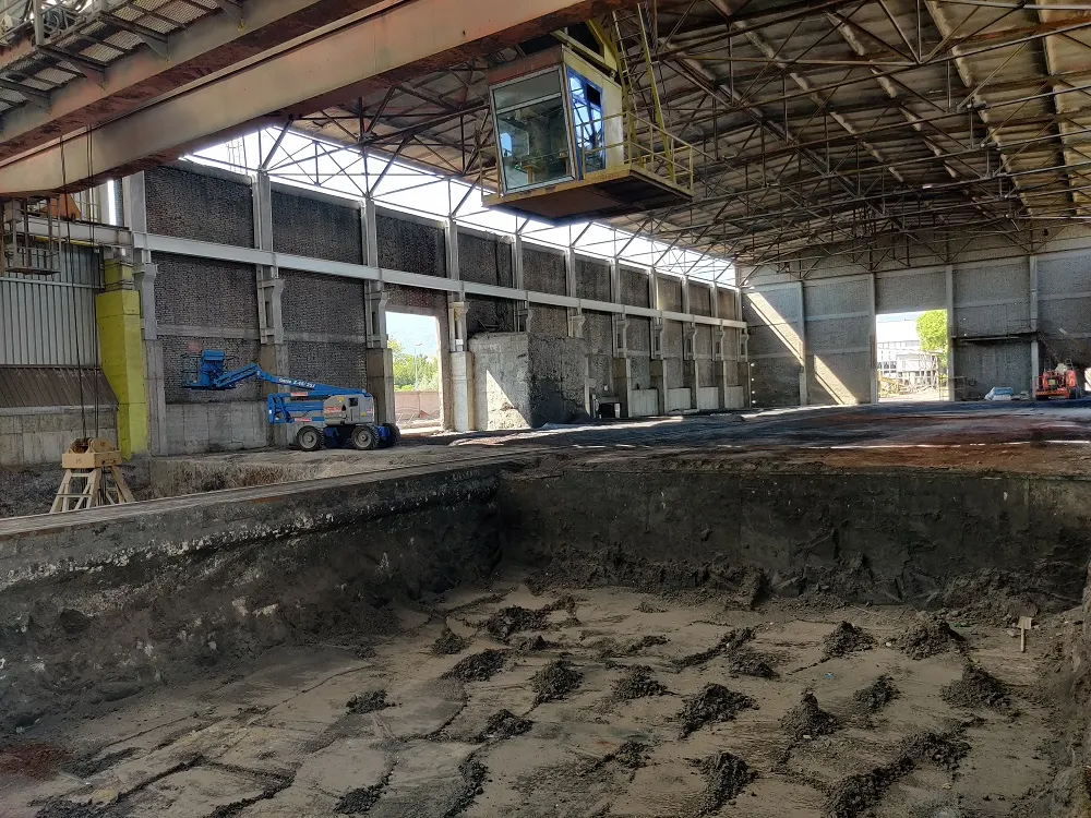 The reconstruction of the Warehouse for Lead Raw Materials of KCM is nearing its end